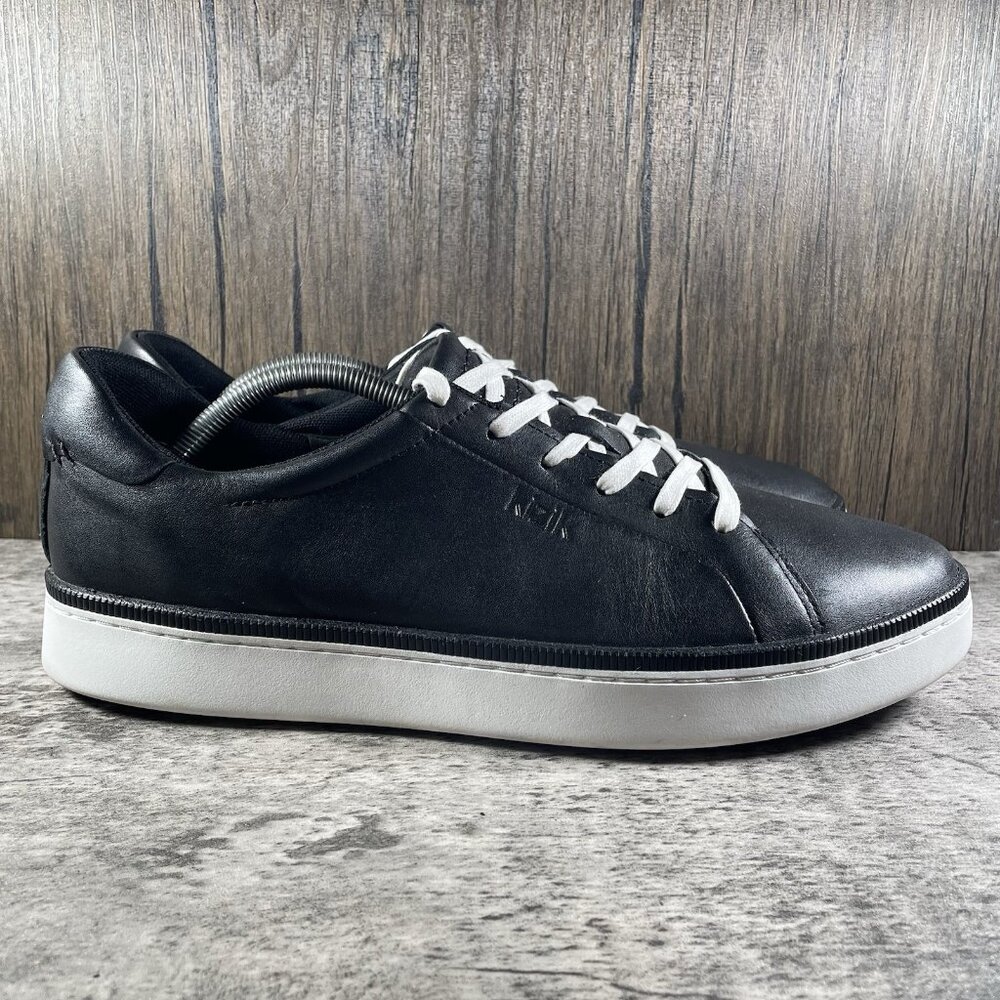 Kizik Sonoma Mens Size 13 Black Leather Handsfree Athletic Shoes Sneakers - Picture 3 of 10
